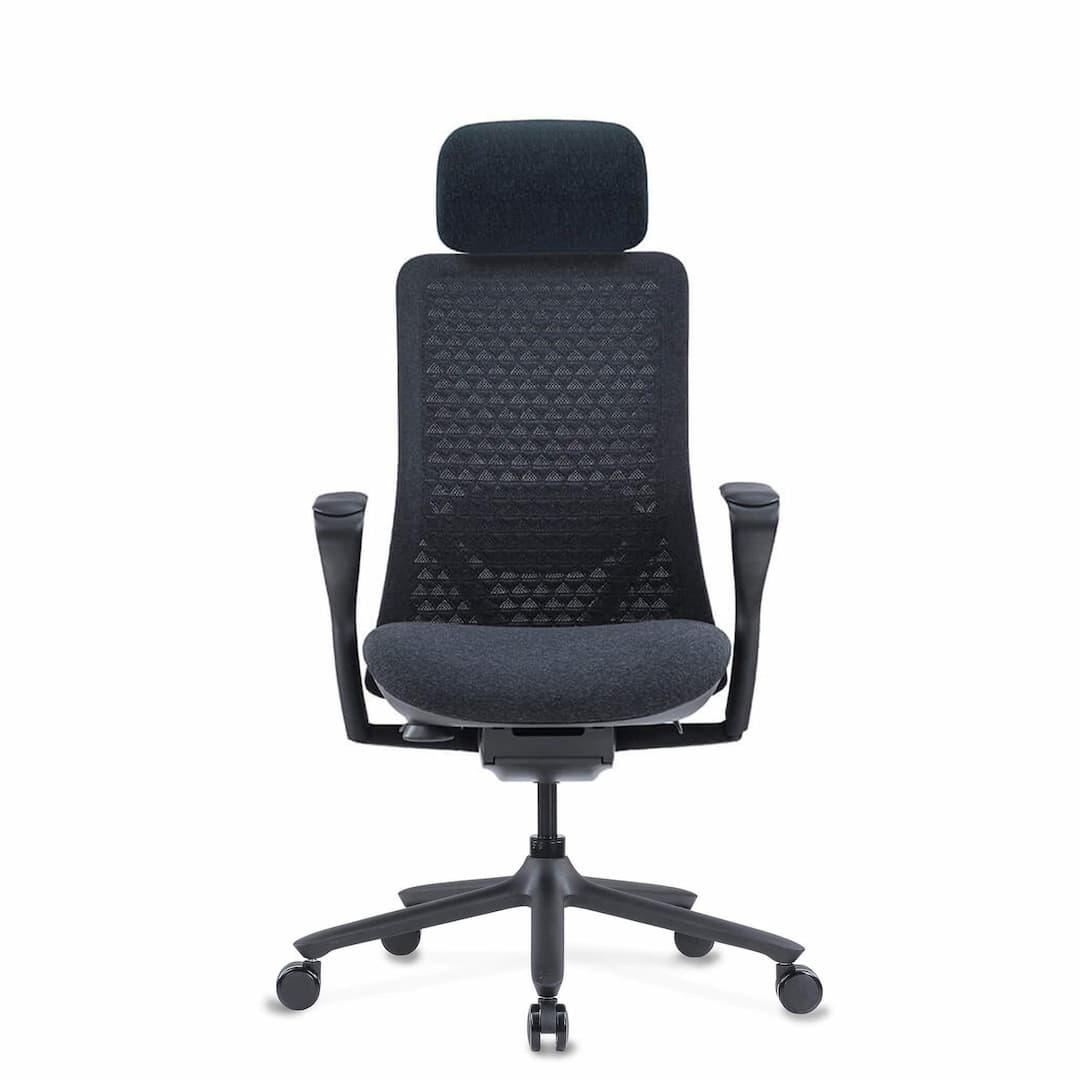 krzesło Polka z zagłówkiem czarne